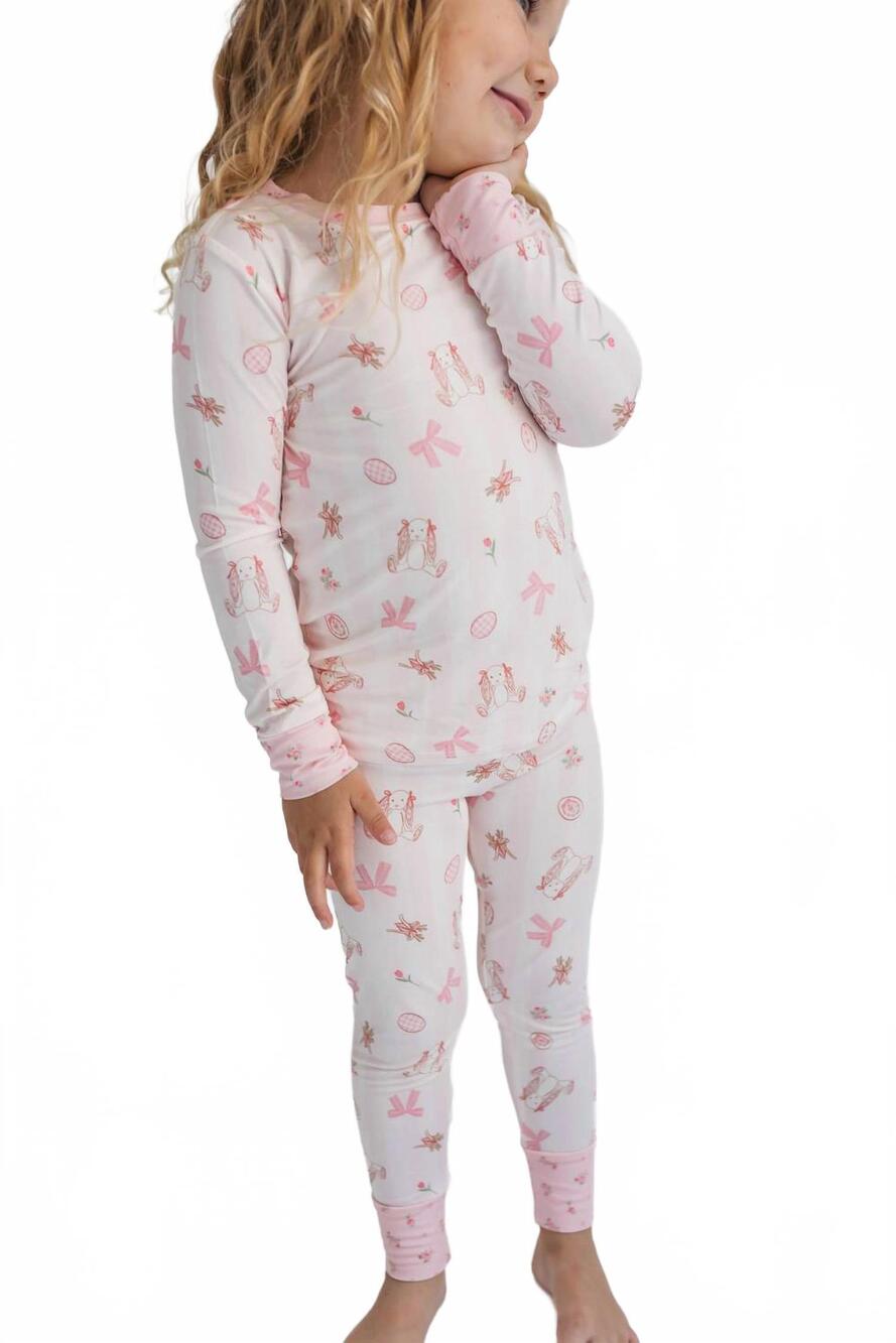 NEW IN MY JAMMERS two piece pajama set in rosie rabbit